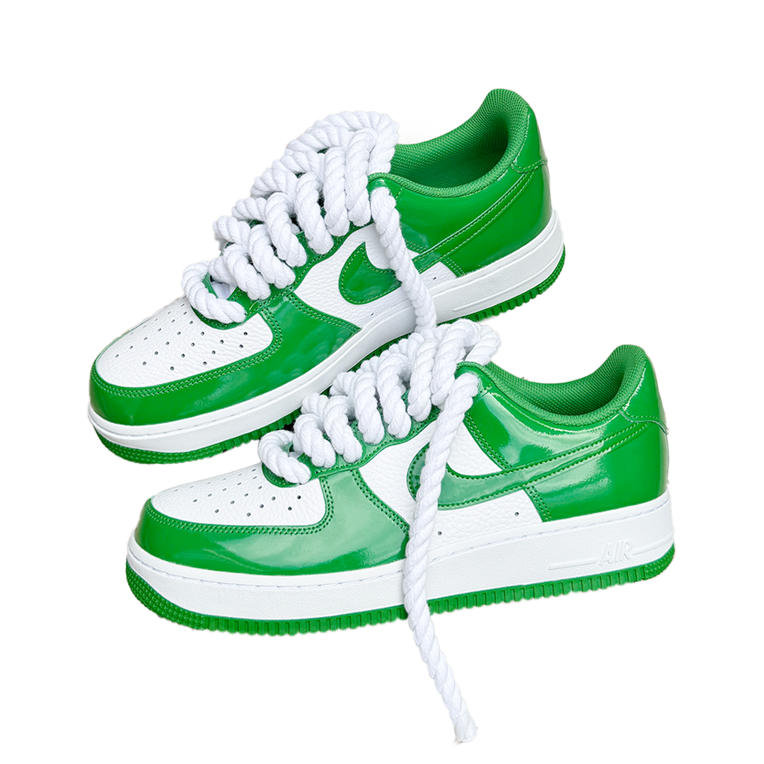 80% GREEN PATENT LEATHER